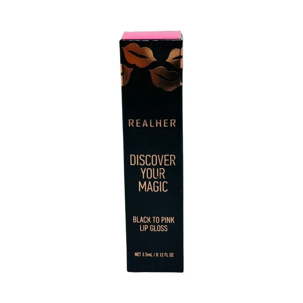 RealHer Discover Your Magic Black To Pink Lip Gloss - 0.12 fl oz - Bright Pink